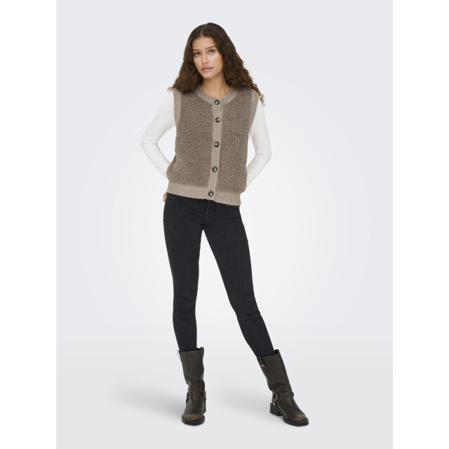 Jacqueline de Yong eira life s/l o-neck button vest 15359800 mountain trail 06741.840.0083 large