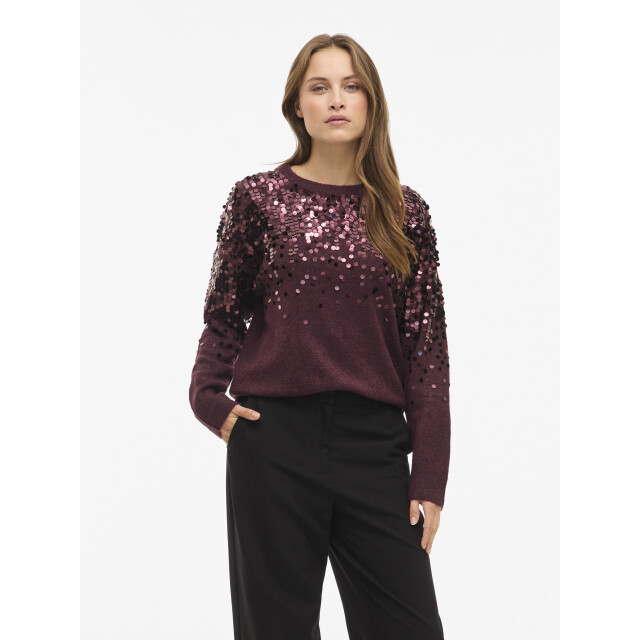 Vila visiquin o-neck l/s glitter knit to 14111877 fig 06712.680.0023 large