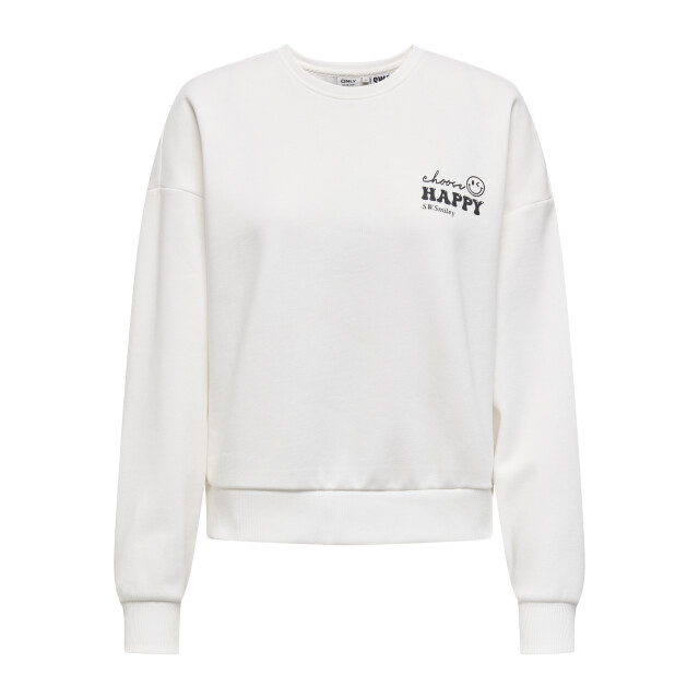 Only onlsmiley l/s o-neck box swt 15335002 cloud dancer 06721.198.0038 large