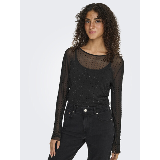 Only onlhilen ls rhinestone mesh top wvn 15358317 rhinestones 06012.991.0097 large