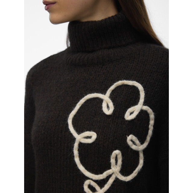 Vero Moda vmfatima ls rollneck pullover 10335036 chocolate torte 06711.880.0001 large