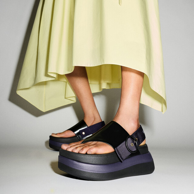 FitFlop F-mode x roksanda leather/webbing sandals IY5 large