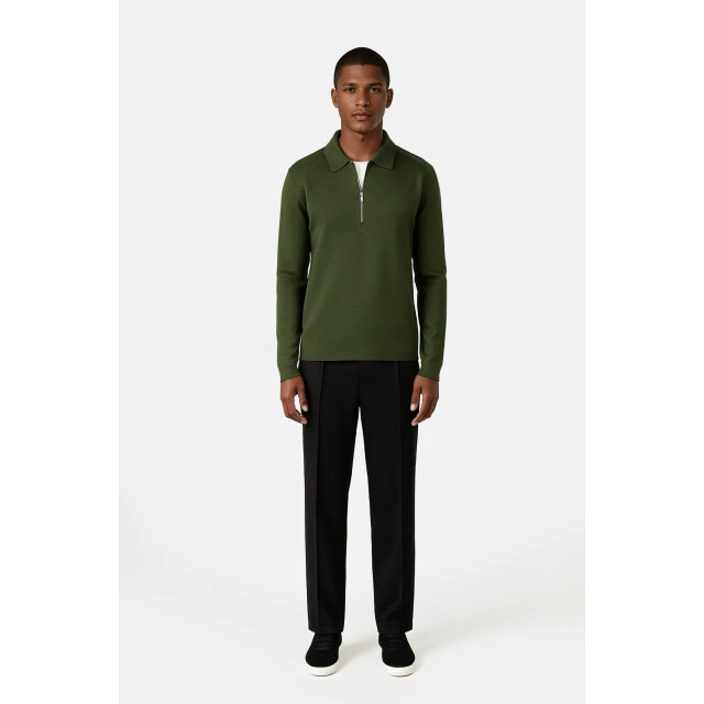Ciszere Caleb knitted half zip duffel green 40067-026-04 large
