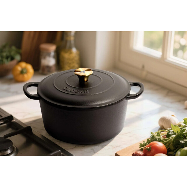 Buccan hamersley gietijzeren kookpan 26 cm rond - 3319297 large