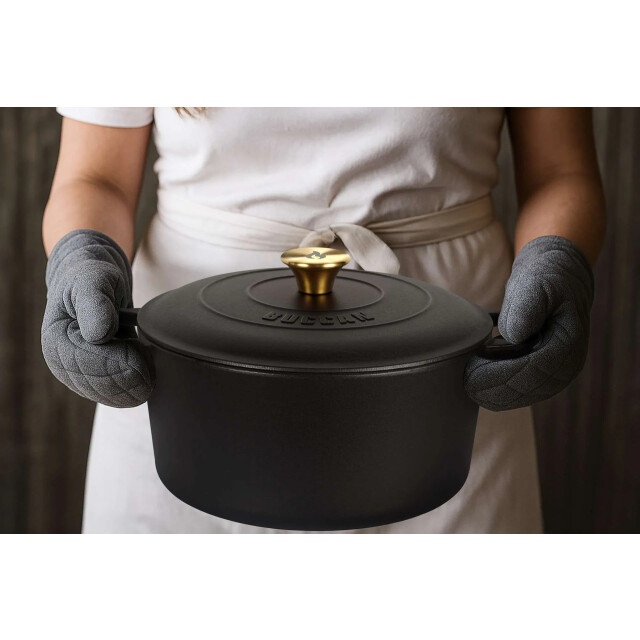 Buccan hamersley gietijzeren kookpan 26 cm rond - 3319297 large