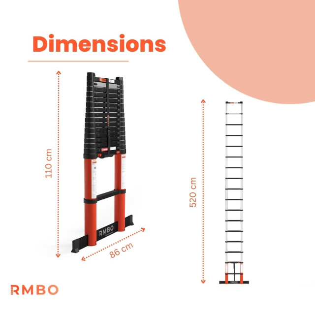 RMBO ® professionele telescopische ladder 5,2m 3273545 large