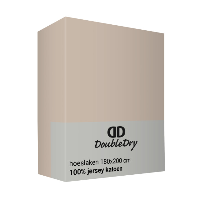 DoubleDry Hoeslaken jersey 100% katoen tweepersoons 180x200 cm zacht & 3320114 large