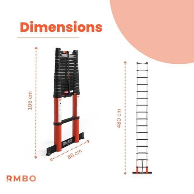 RMBO ® professionele telescopische ladder 4,8m 3273546 large