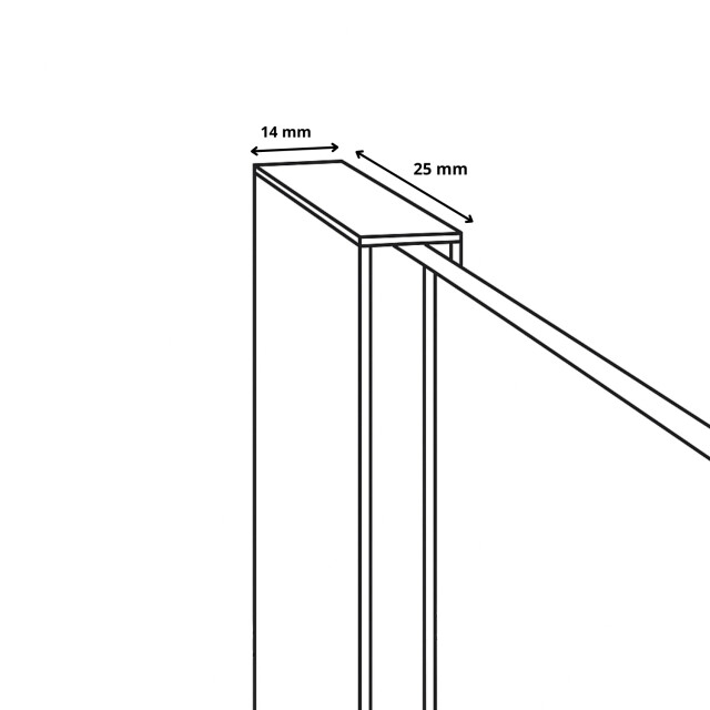 Badplaats Douchewand florida 40 x 200 cm zwart – inloopdouche 8 mm 3181256 large