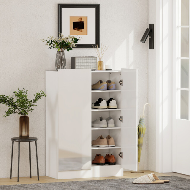 4goodz 5-laags schoenenkast voor 20 paar schoenen hoogglans 3309713 large