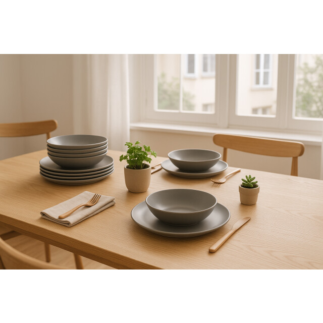 Luzzo ® serviesset aland 6 persoons aardewerk 18-delig met pastaborden mat 3047598 large