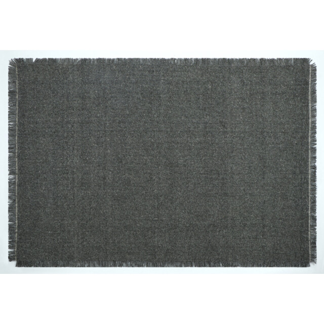 Velaar Outlet vloerkleed flocus 100% wol effen antraciet platgeweven modern- 3309747 large