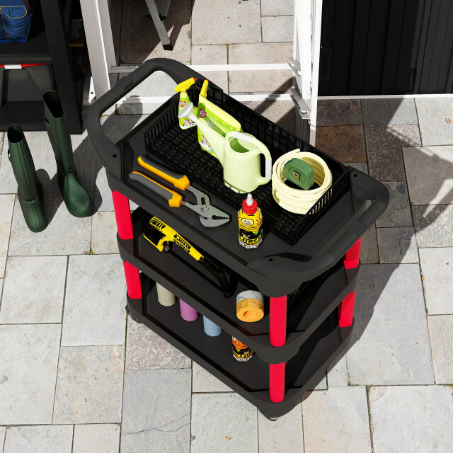 4goodz Gereedschapswagen met 3 niveaus 2 zijhandvatten kunststof 3309710 large