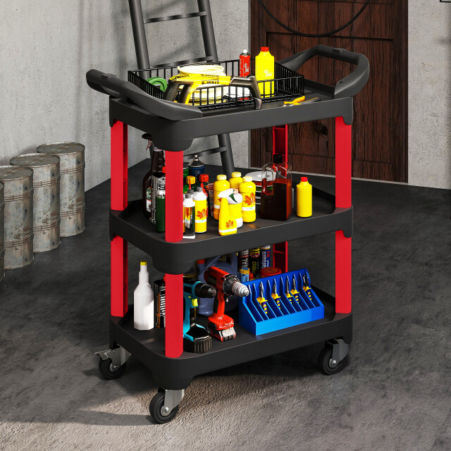 4goodz Gereedschapswagen met 3 niveaus 2 zijhandvatten kunststof 3309710 large