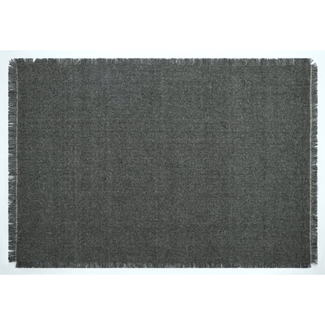 Velaar Outlet vloerkleed flocus 100% wol effen antraciet platgeweven modern- 3309746 large