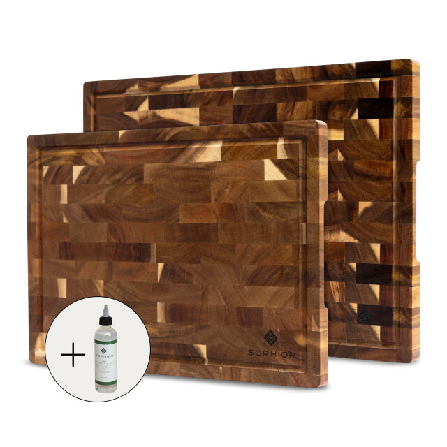 Sophior Snijplankenset van kops gezaagd acacia hout 3201968 large