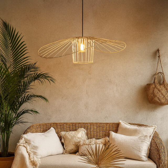 Furnilux -design rotan hanglamp Ø90 cm – unieke handgemaakte plafondlamp van 3191987 large