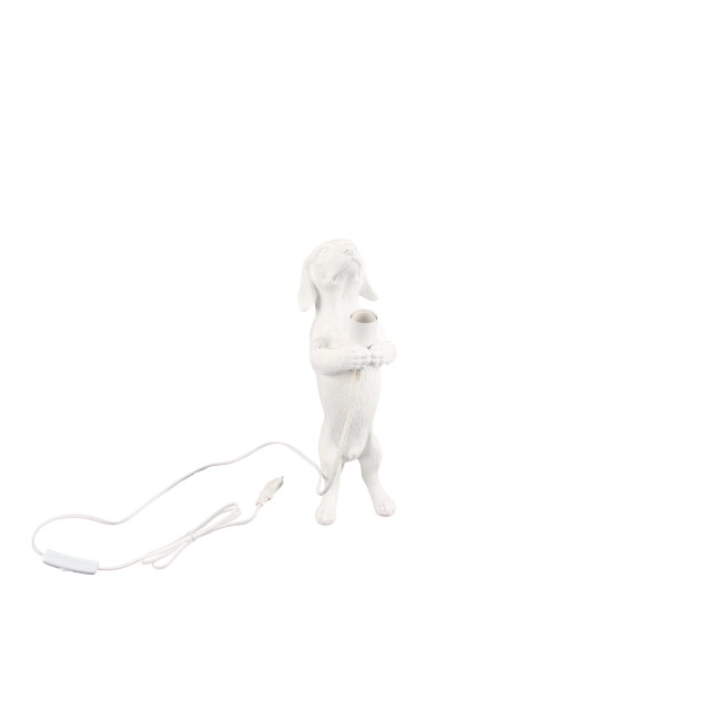 House Vitamin Table lamp dachshund lamp polyresin white e14 10x15x38cm 3314758 large
