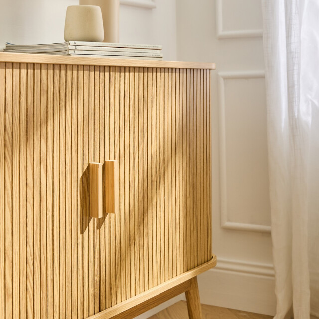 CaliCosy Buffet houtdecor 2 schuifdeuren vintage l110cm 2930320 large