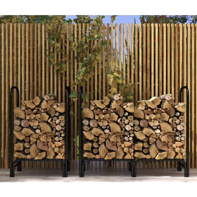 4goodz Outsunny houtopslagrek 120x36x99 cm met waterafstotende hoes 3173642 large