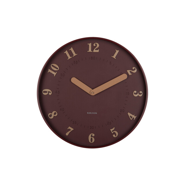Karlsson wandklok amena bordeaux- Ø40cm 3259520 large