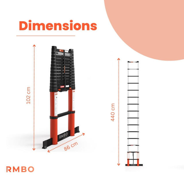 RMBO ® professionele telescopische ladder 4,4m 3188064 large