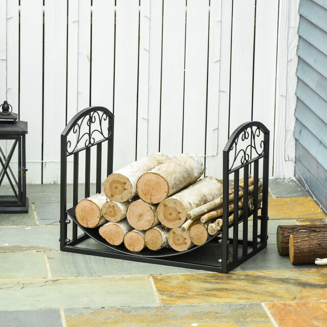4goodz Outsunny brandhoutrek 60 kg draagvermogen 60,5 x 36 x 46,5 cm - 3318202 large