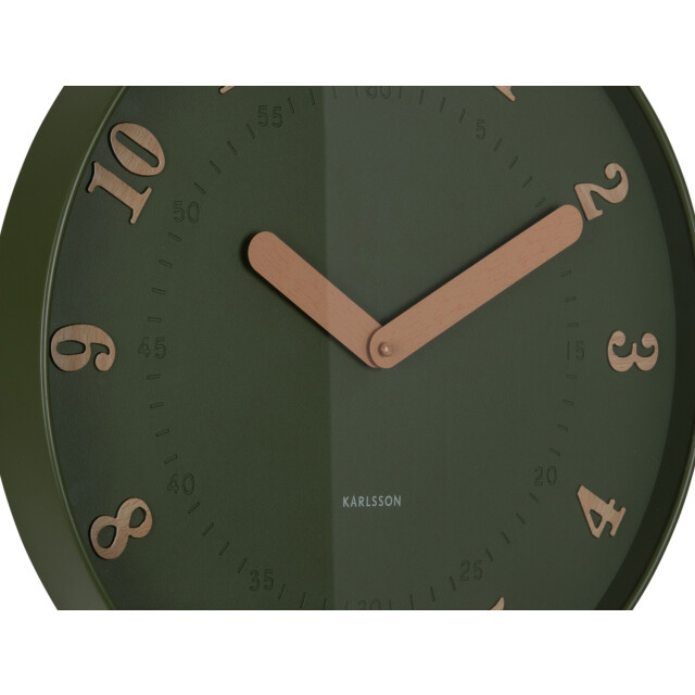 Karlsson wandklok amena luxury green- Ø40cm 3259519 large