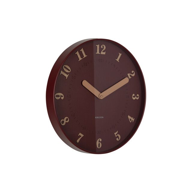 Karlsson wandklok amena bordeaux- Ø40cm 3259520 large