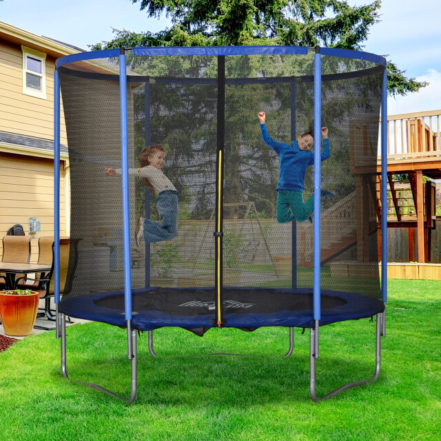 4goodz Trampoline met veiligheidsnet en randafdekking 244 cm doorsnede 3315556 large