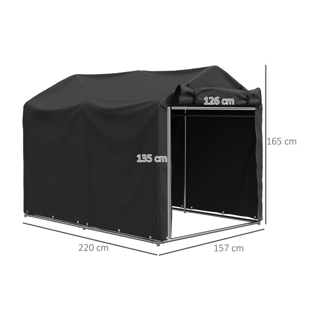 4goodz Opslagtent weersbestendig voor fietsen of gereedschap 220x157x165 cm 3315557 large