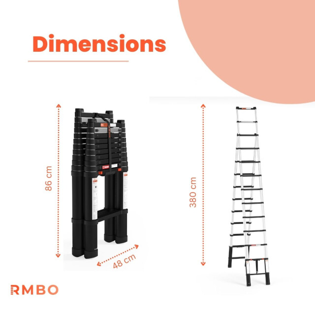 RMBO ® telescopische reformladder 3,8m 3200960 large