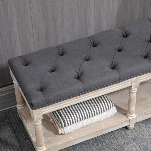Homcom Schoenenbank zitbank met opbergruimte 115x40x48cm - 3307625 large