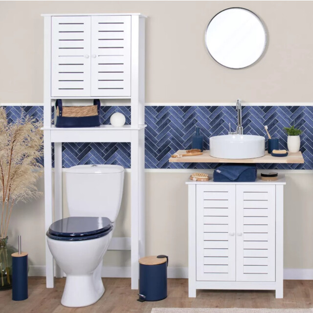 4goodz Mdf wastafel onderkast santorini met uitsparing met 2 planken wastafelmeubel 3047906 large