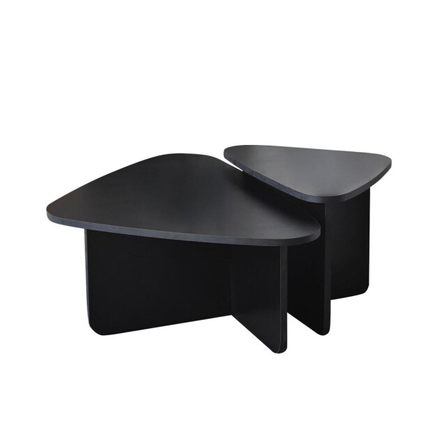 CaliCosy Set van 2 lage tafels in driehoekvorm met afgeronde randen l90/l60 cm ballare 3253393 large