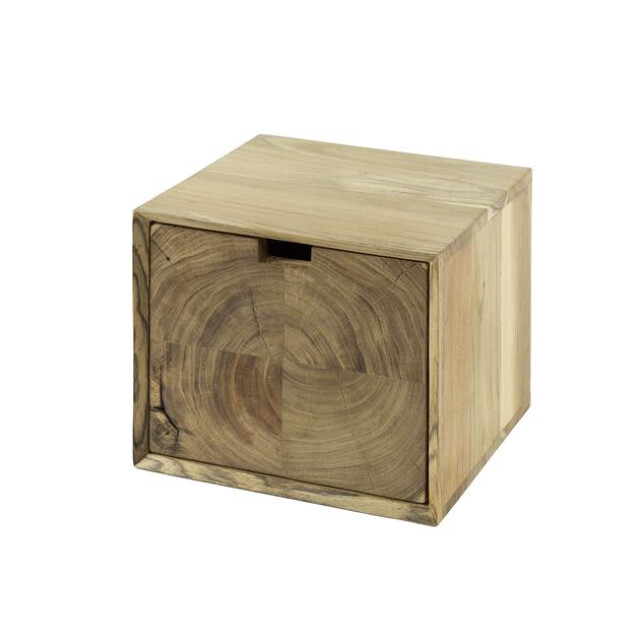 Hoyz nachtkastje block zwevend 1 lade massief acacia naturel 3208039 large