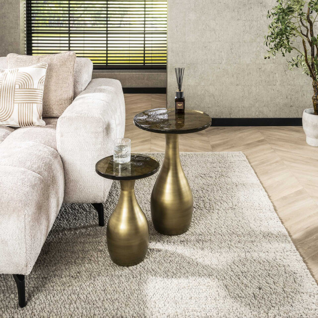 Hoyz bijzettafel eclipse druppel s antiek finish 3208059 large