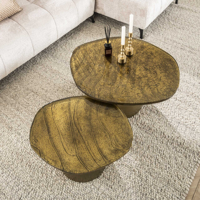 Hoyz salontafel eclipse set-2 antiek finish 3208057 large