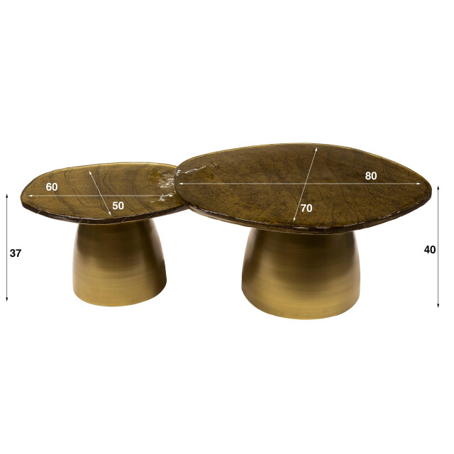 Hoyz salontafel eclipse set-2 antiek finish 3208057 large