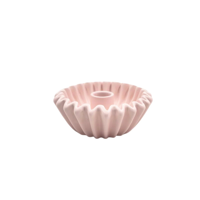 House Vitamin Pleated candle holder light pink-12x12x4,5 cm 3306820 large