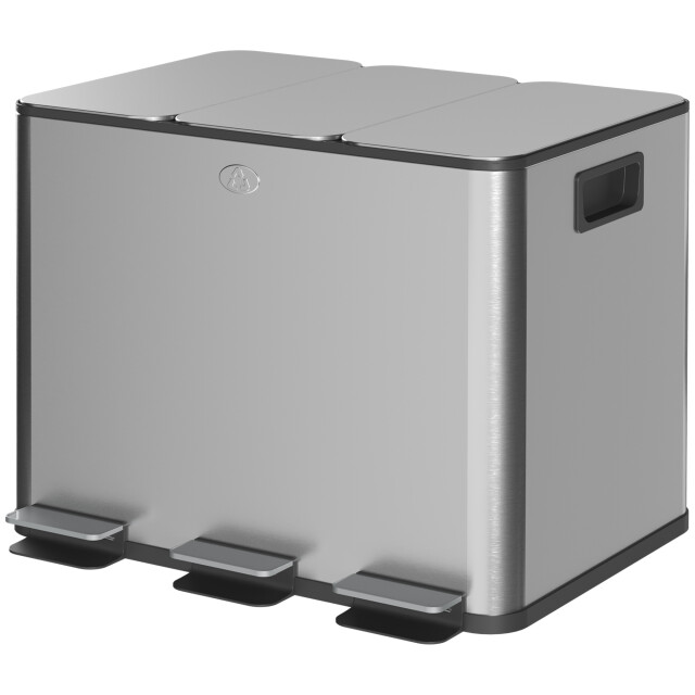 Homcom Pedaalemmer afvalscheiding 3 x 20l geurfilter soft-close emmers 3315553 large