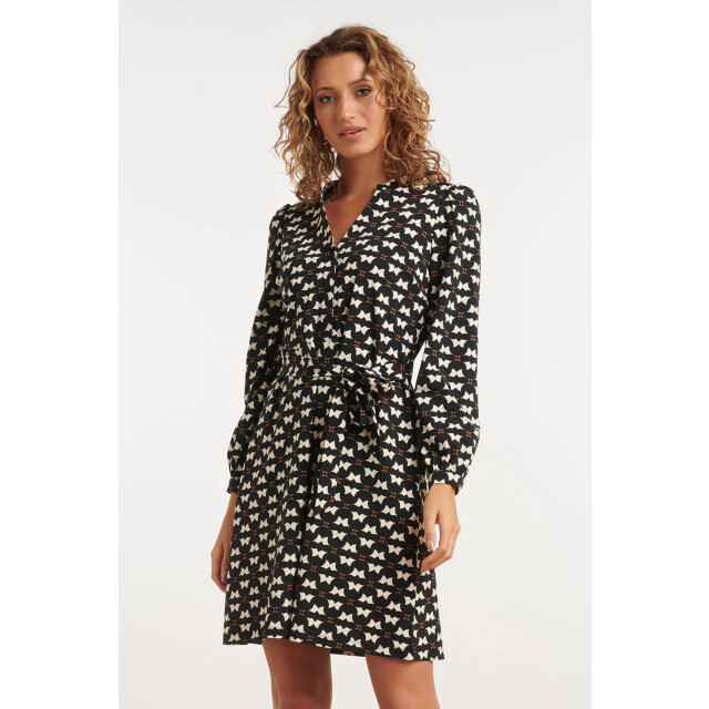 Smashed Lemon 24818 grafisch geprinte travel kwaliteit jurk | 8720331309284 large