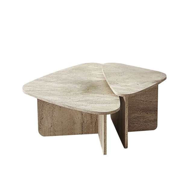 CaliCosy Set van 2 lage tafels in driehoekvorm met afgeronde randen l90/l60 cm ballare 3253392 large