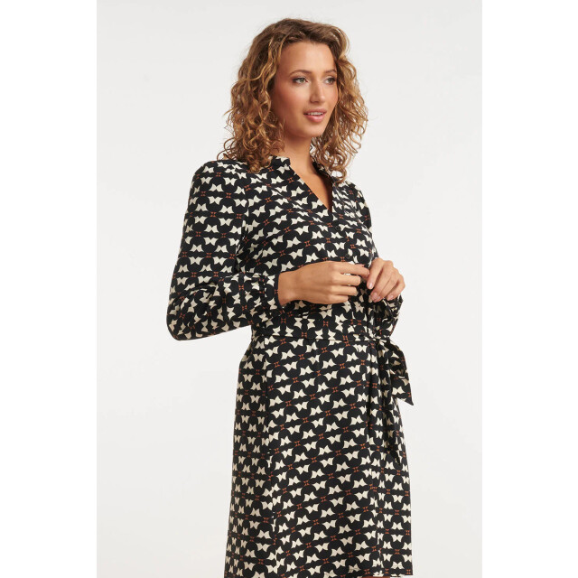 Smashed Lemon 24818 grafisch geprinte travel kwaliteit jurk | 8720331309284 large