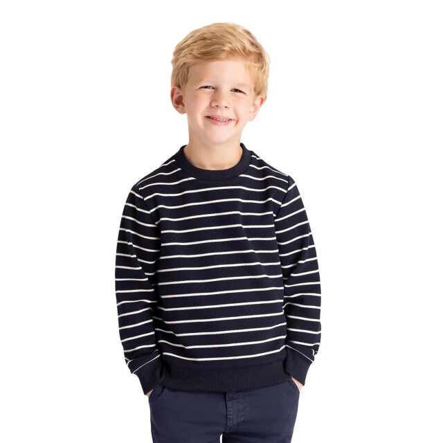 Trespass Jongens broadleaf contrast gestreepte top met lange mouwen UTTP7145_navy large
