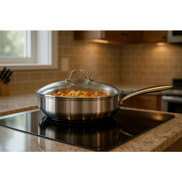 Secret de Gourmet Pfas vrij dubbelwandige rvs hapjespan met deksel 28 cm - 3082624 large