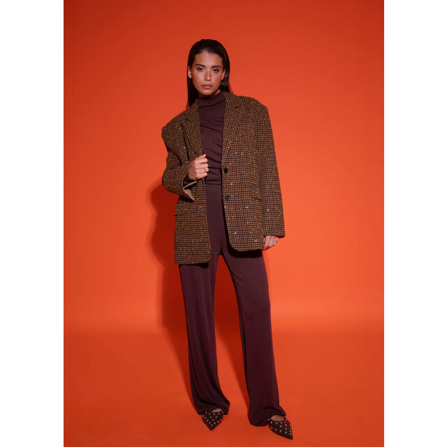 Studio Amaya Midnight blazer geruit pailletten 9715934495048 large