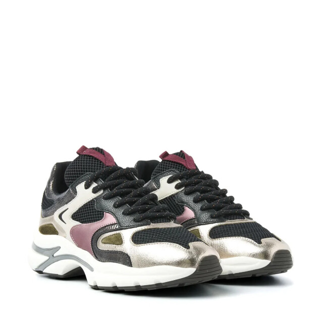 VIA VAI Vesper due metallic combi nero lage sneakers dames 62215-04-900 large