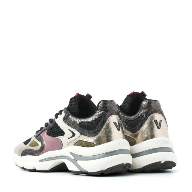 VIA VAI Vesper due metallic combi nero lage sneakers dames 62215-04-900 large