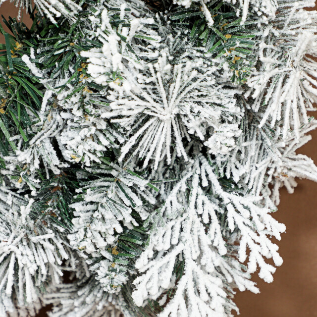 Homcom Kerstkrans met led-verlichting sneeuw en dennenappels Ø60 cm 3315552 large